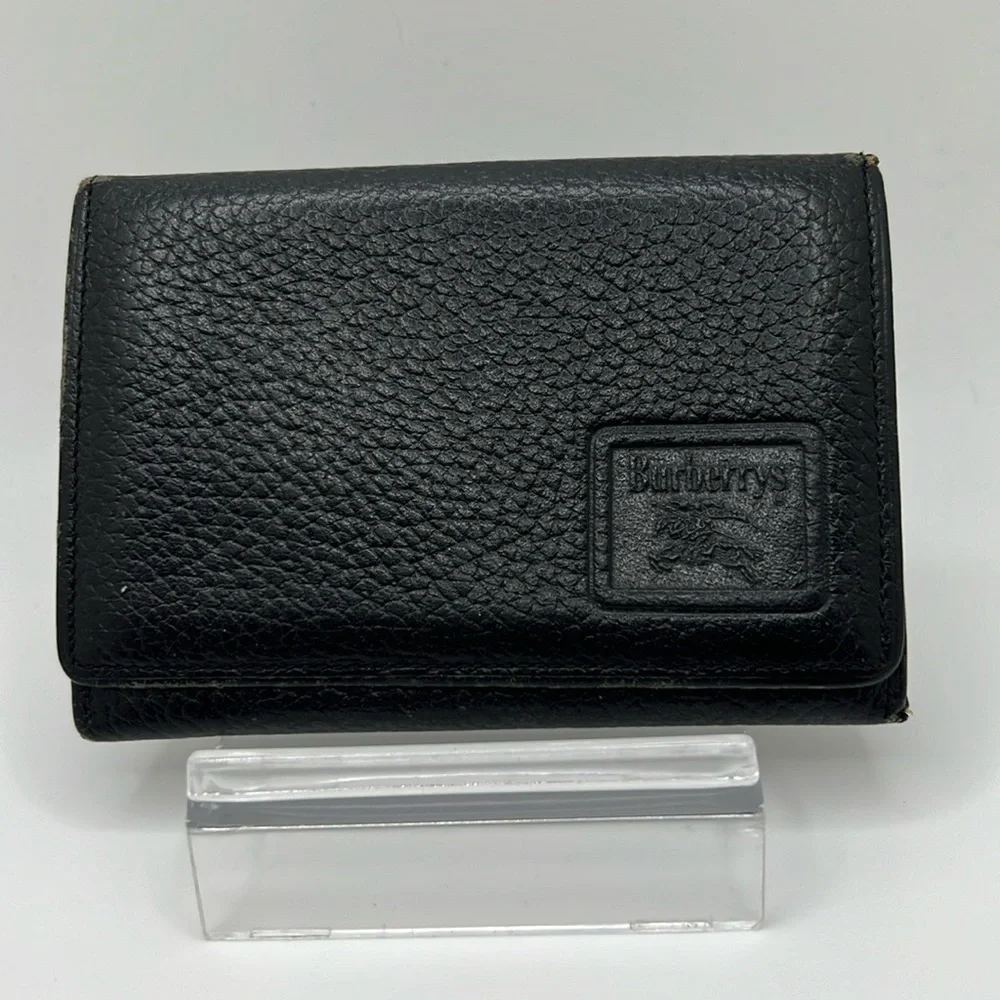GUC Burberry Black Leather Card Holder